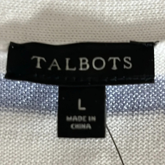 Talbots Metallic Stripe Knit Top - NEW - Size Large - Picture 5 of 7